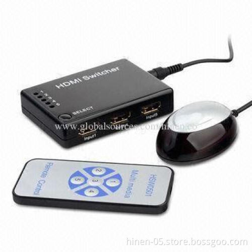 5*1 HDMI Switch with IR Extender Receiver and 25m Cable
